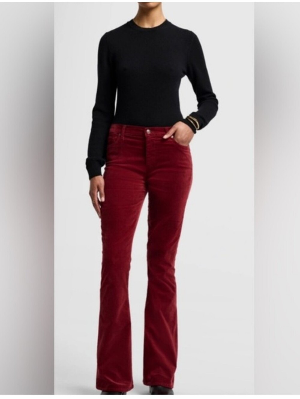 7 for all Mankind high waisted Ali Velvet GARNET pants size 24 brand new